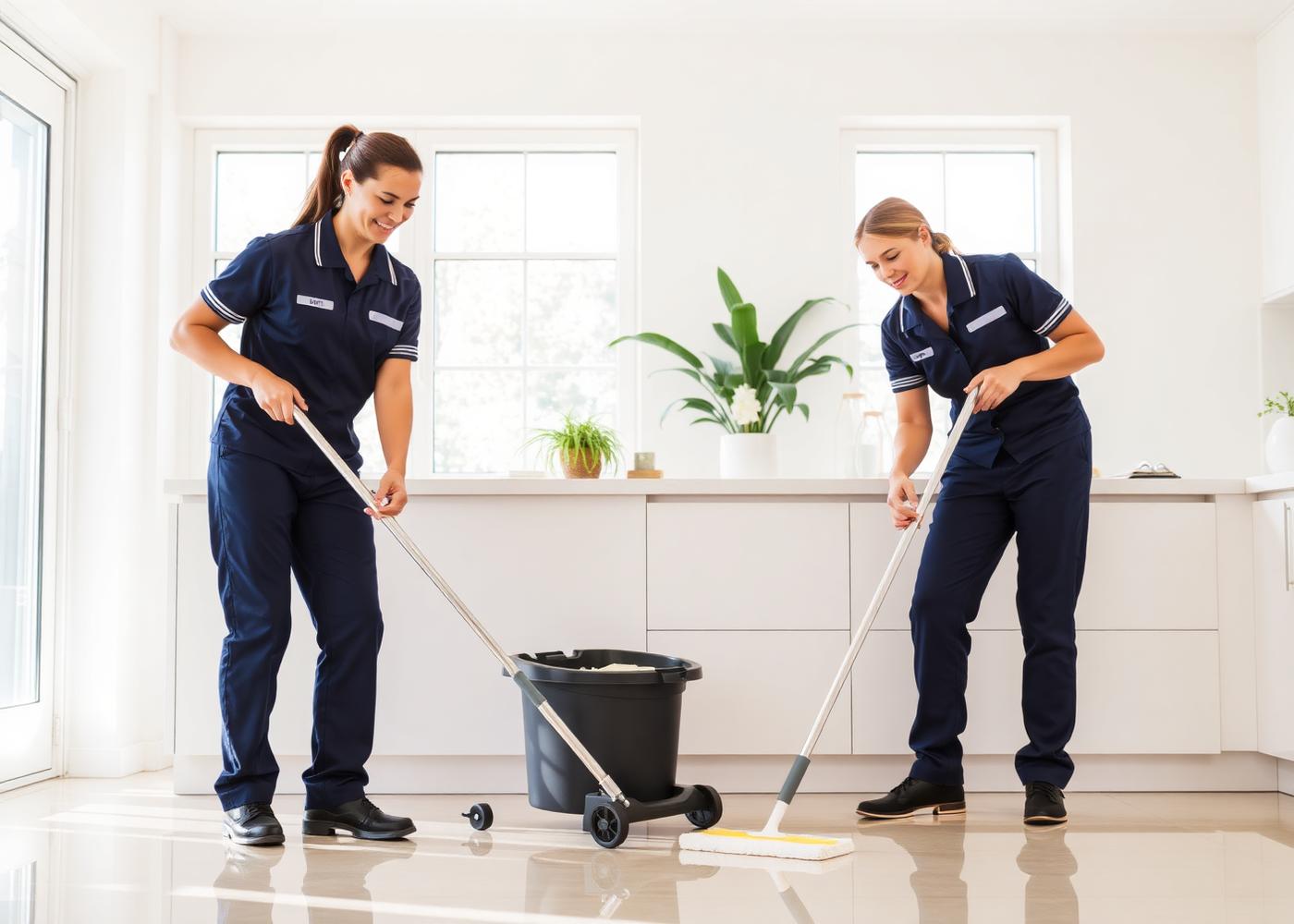 Professional cleaning team